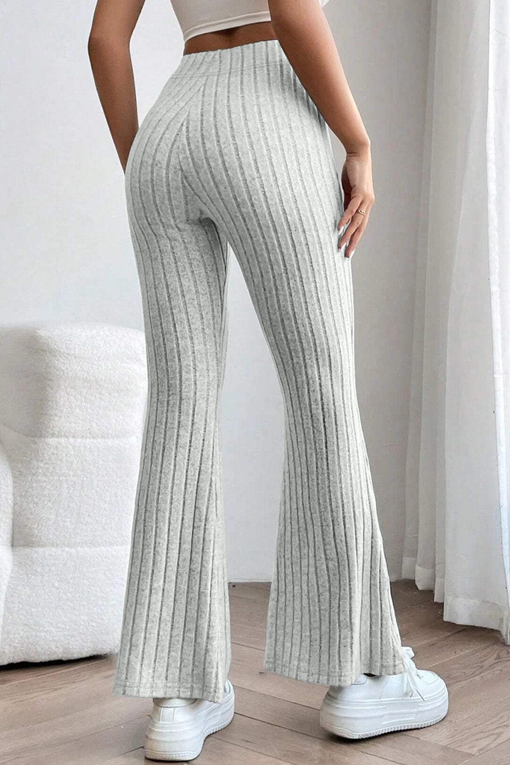 Basic Bae Full Size Ribbed High Waist Flare Leggings