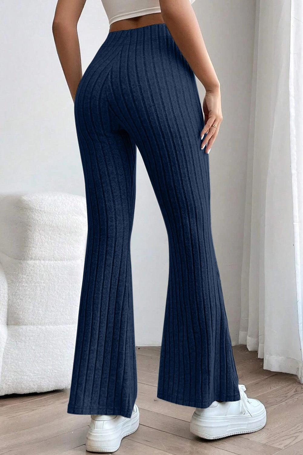 Basic Bae Full Size Ribbed High Waist Flare Leggings