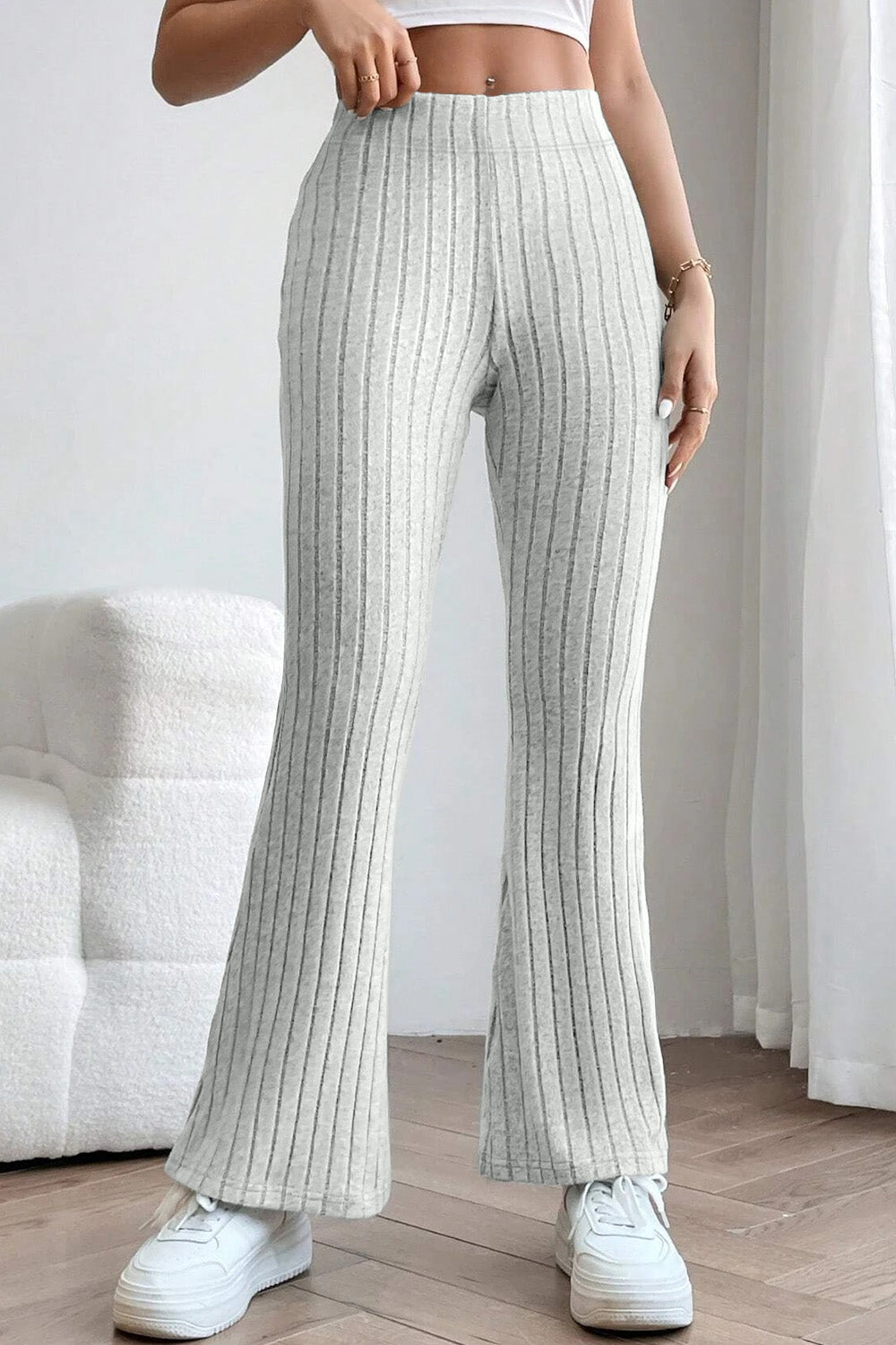 Basic Bae Full Size Ribbed High Waist Flare Leggings