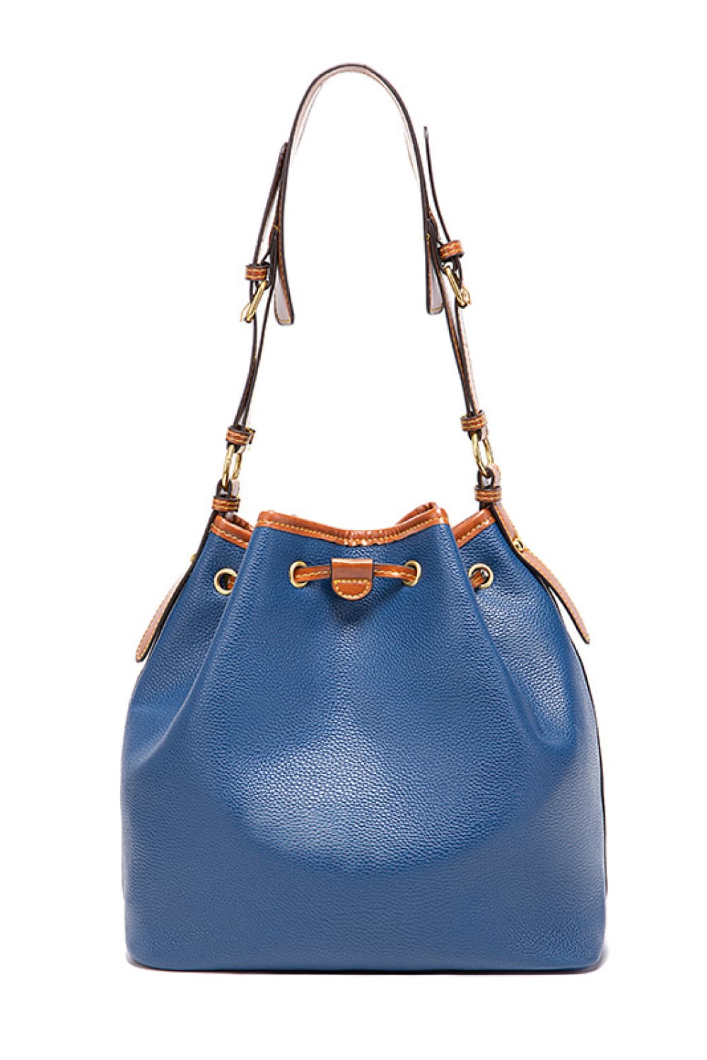 Vegan Leather Drawstring Bucket Bag